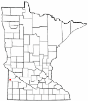 Location of Canby, Minnesota