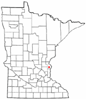 Location of Chisago City, Minnesota
