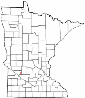 Location of Clara City, Minnesota