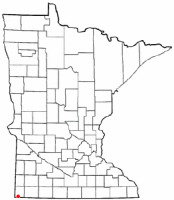 Location of Hills, Minnesota