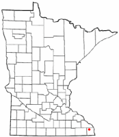 Location of Houston, Minnesota