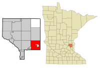 Location of the city of Lino Lakes
