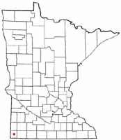 Location of Luverne, Minnesota