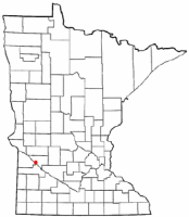 Location of Montevideo, Minnesota