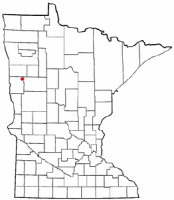Location of Ulen, Minnesota