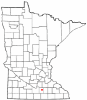 Location of Waseca, Minnesota