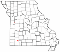 Location of Aurora, Missouri