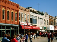 Stores around the Courthouse square