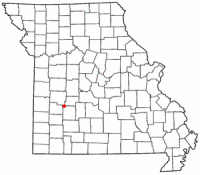 Location of Humansville, Missouri