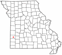 Location of Lamar, Missouri
