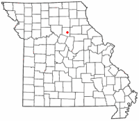 Location of Moberly, Missouri