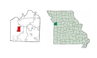 Location of Raytown, Missouri