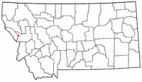 Location of Alberton, Montana