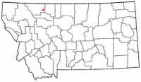 Location of Cut Bank, Montana