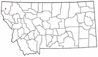 Location of Libby, Montana