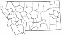 Location of Stevensville, Montana
