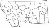 Location of Townsend, Montana