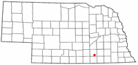 Location of Edgar, Nebraska