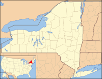 Location of Delmar within the state of New York