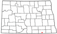 Location of Ellendale, North Dakota