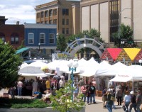 Town Square in downtown Grand Forks in June 2006.