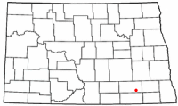 Location of LaMoure, North Dakota