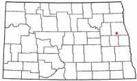 Location of Northwood, North Dakota