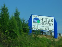 Huber Heights welcome sign with the phrase, 