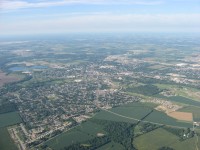Aerial view of Troy