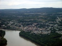 Pittston City aerial view looking northeast.