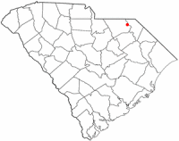 Location of Cheraw, South Carolina