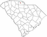 Location of York, South Carolina