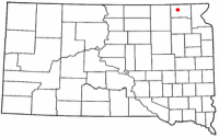 Location of Britton, South Dakota