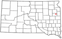 Location of Castlewood, South Dakota