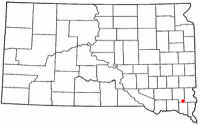 Location of Centerville, South Dakota