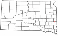 Location of Dell Rapids, South Dakota
