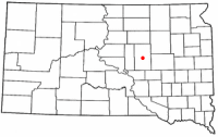 Location of Miller, South Dakota