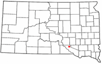 Location of Platte, South Dakota