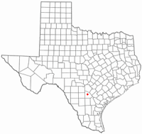 Location of Jourdanton, Texas